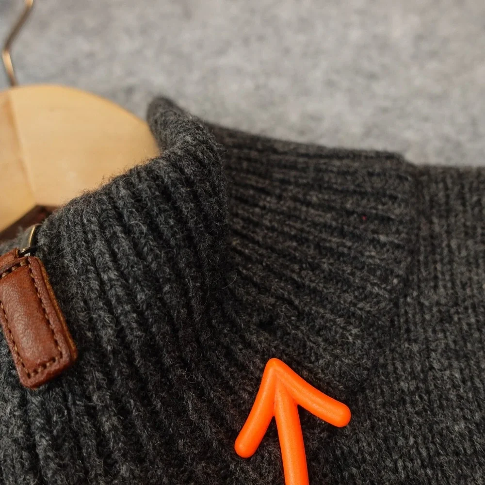 Vintage 90s POLO RALPH‎ LAUREN Sweater Mens L Heather High Neck Wool Quarter Zip
